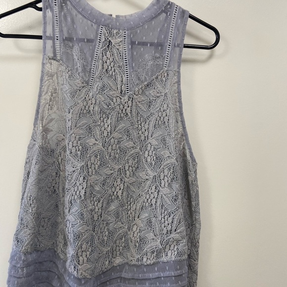 Free People Small grey lace tank top womens $50 - Picture 5 of 7